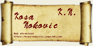 Kosa Noković vizit kartica